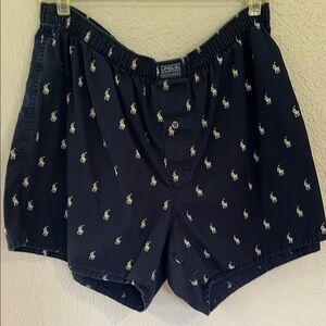 Polo Ralph Lauren Navy Boxer Shorts L (36-38). Elas waist, 100% cotton